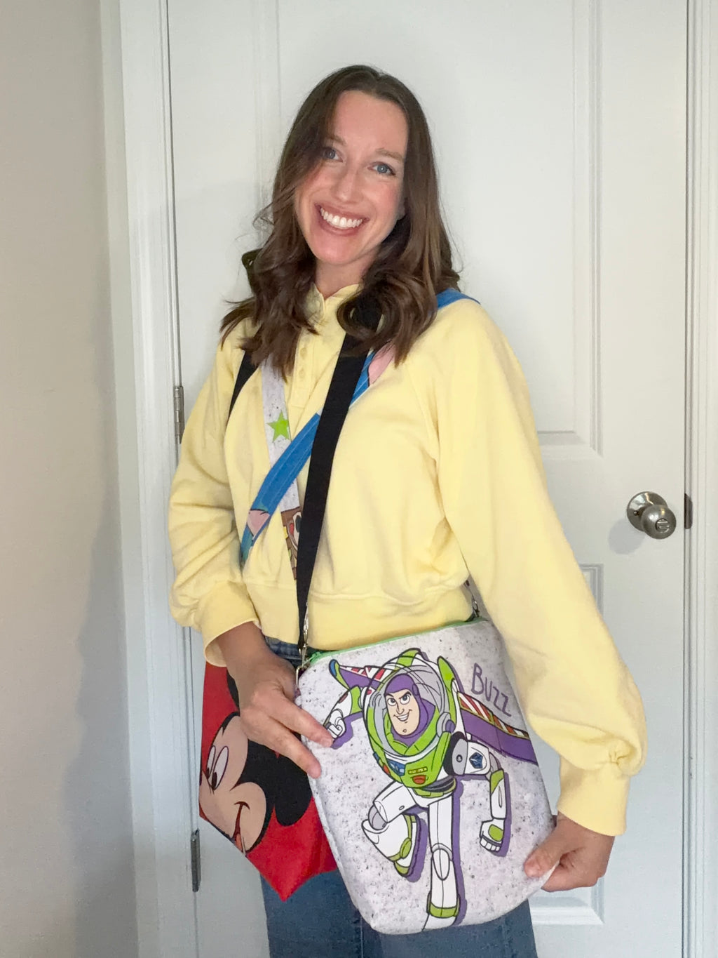 main character collective creator wearing crossbody of space ranger